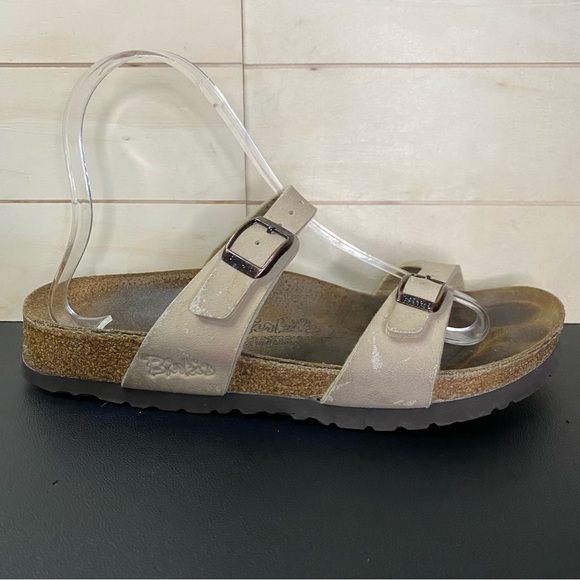 Birkenstock Shoes - Birkenstock Birkis Sandals Belmont Women's Size 6 Shoes Tan Birko-Flor